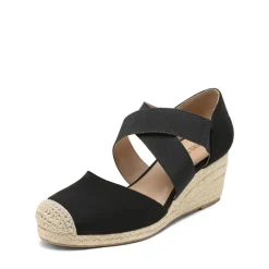 Closed-Toe Criss Cross Espadrille Sandals