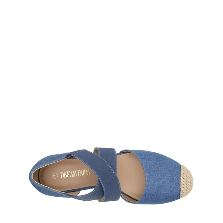 Closed-Toe Criss Cross Espadrille Sandals