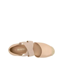 Closed-Toe Criss Cross Espadrille Sandals