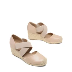 Closed-Toe Criss Cross Espadrille Sandals