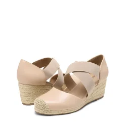 Closed-Toe Criss Cross Espadrille Sandals