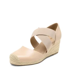 Closed-Toe Criss Cross Espadrille Sandals