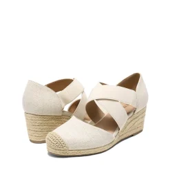 Closed-Toe Criss Cross Espadrille Sandals