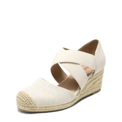 Closed-Toe Criss Cross Espadrille Sandals