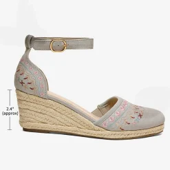 Closed Toe Espadrille Wedges