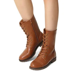 Combat Mid-calf Boots