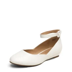 Comfortable Ankle Strap Low Wedge Flats