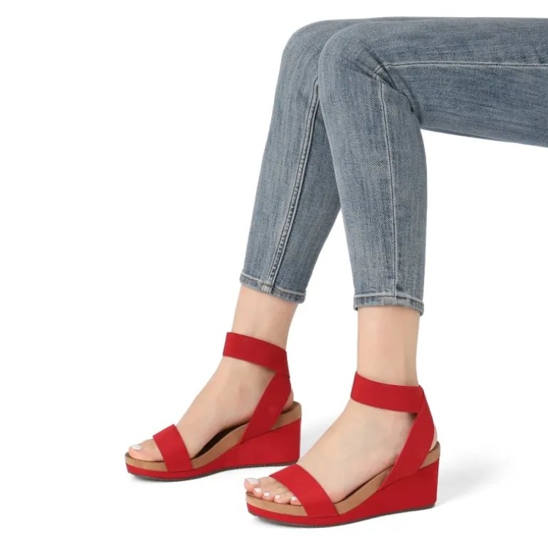 Comfortable Ankle Strap Platform Wedge Sandals