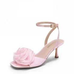 Comfortable Elegant Floral Kitten Heeled Sandals