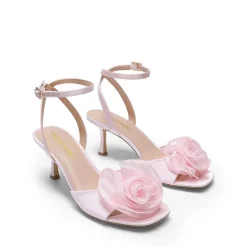 Comfortable Elegant Floral Kitten Heeled Sandals