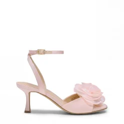 Comfortable Elegant Floral Kitten Heeled Sandals