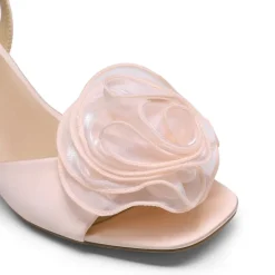 Comfortable Elegant Floral Kitten Heeled Sandals