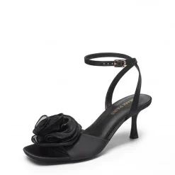 Comfortable Elegant Floral Kitten Heeled Sandals