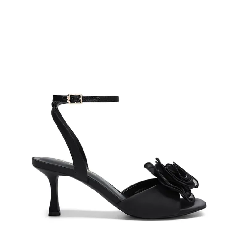 Comfortable Elegant Floral Kitten Heeled Sandals