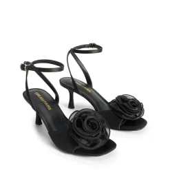 Comfortable Elegant Floral Kitten Heeled Sandals