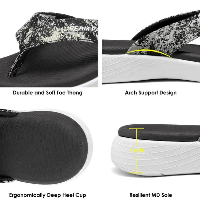 Comfortable Flip Flops With Arch Support