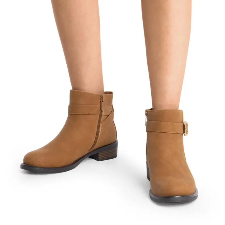 Comfortable Low Block Heel Ankle Boots