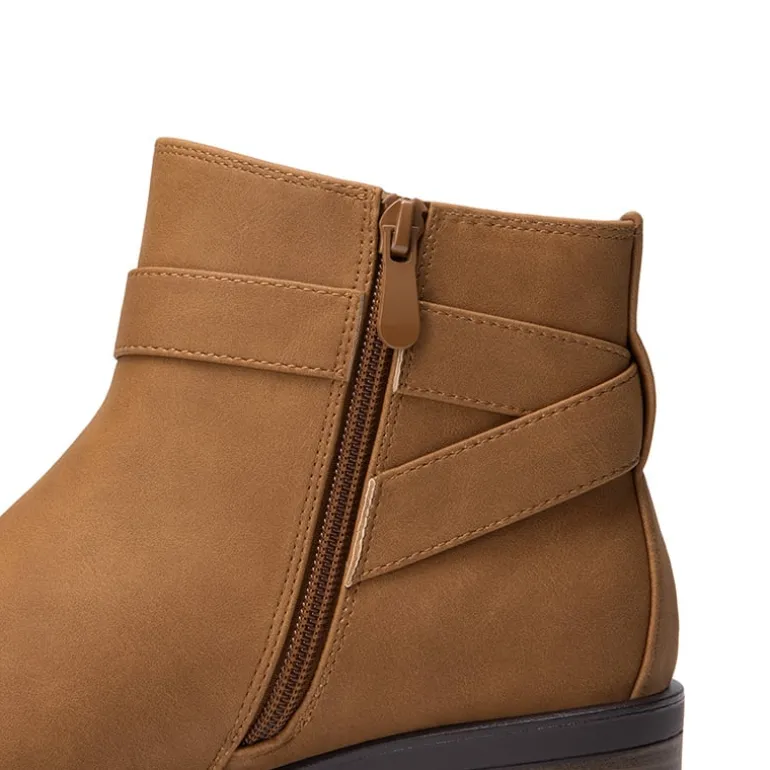 Comfortable Low Block Heel Ankle Boots
