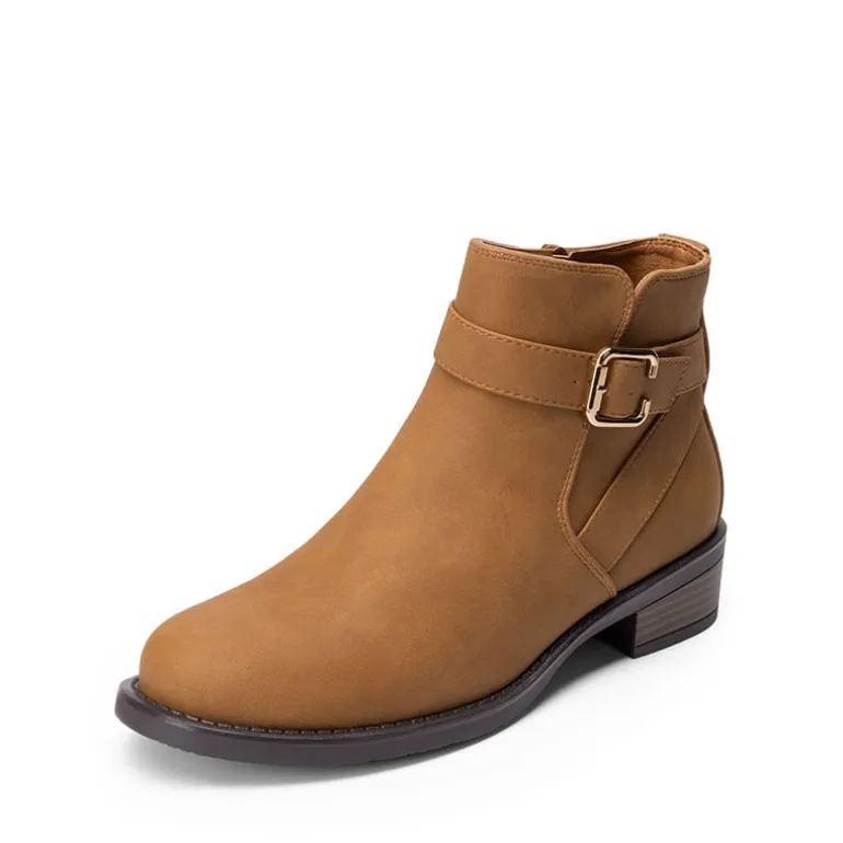Comfortable Low Block Heel Ankle Boots