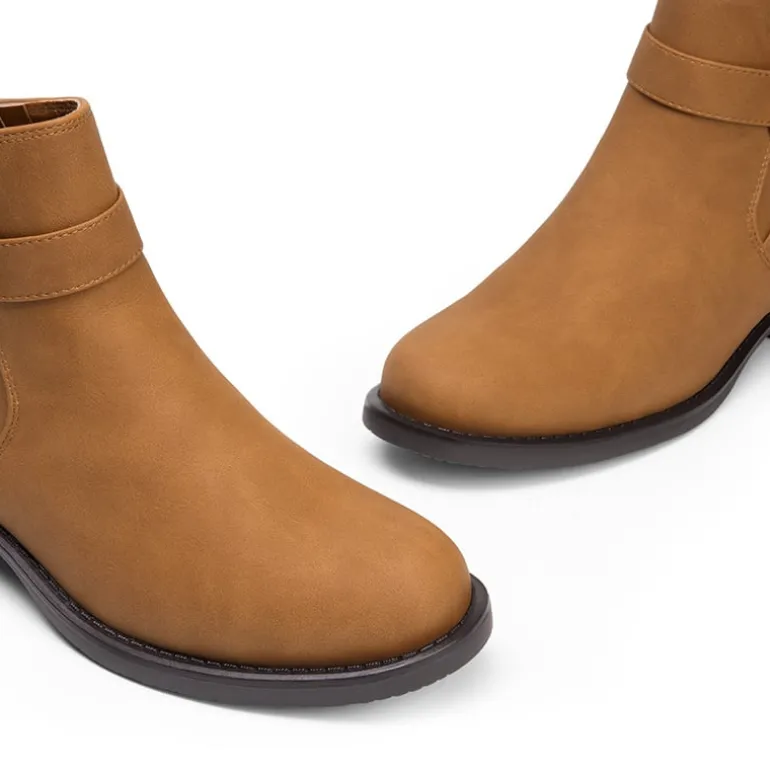 Comfortable Low Block Heel Ankle Boots