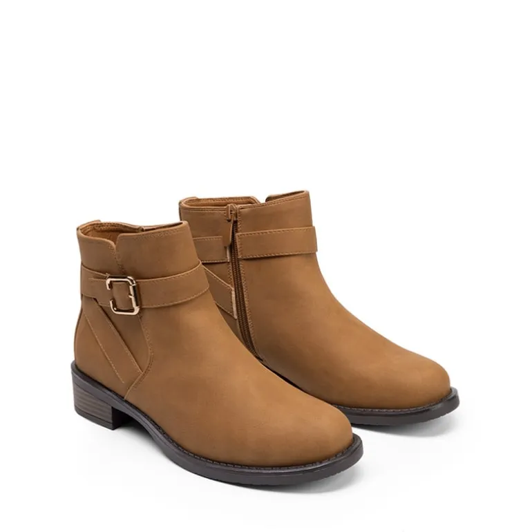 Comfortable Low Block Heel Ankle Boots