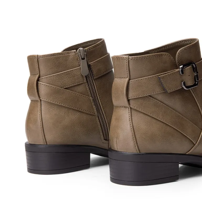 Comfortable Low Block Heel Ankle Boots