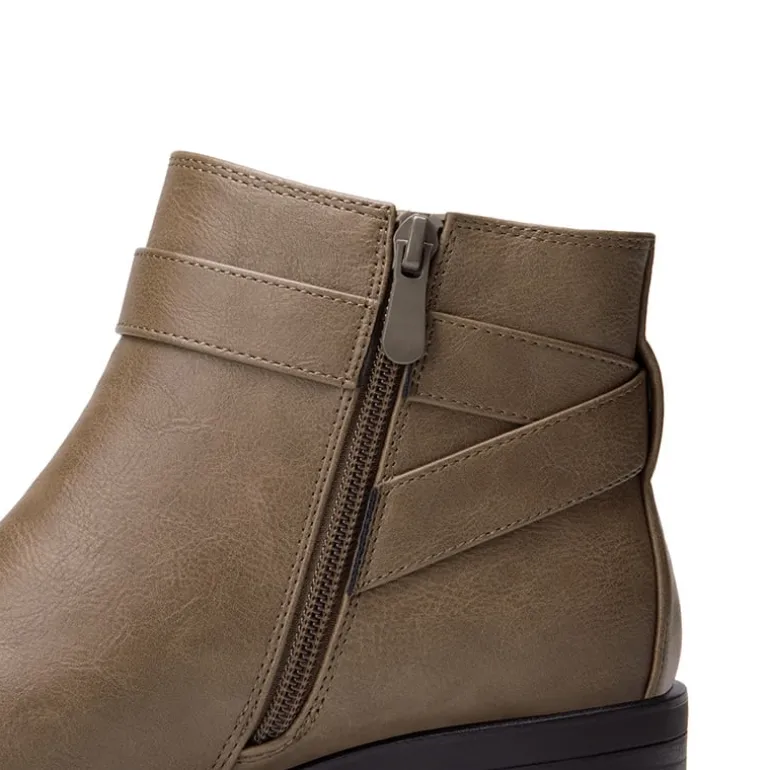 Comfortable Low Block Heel Ankle Boots