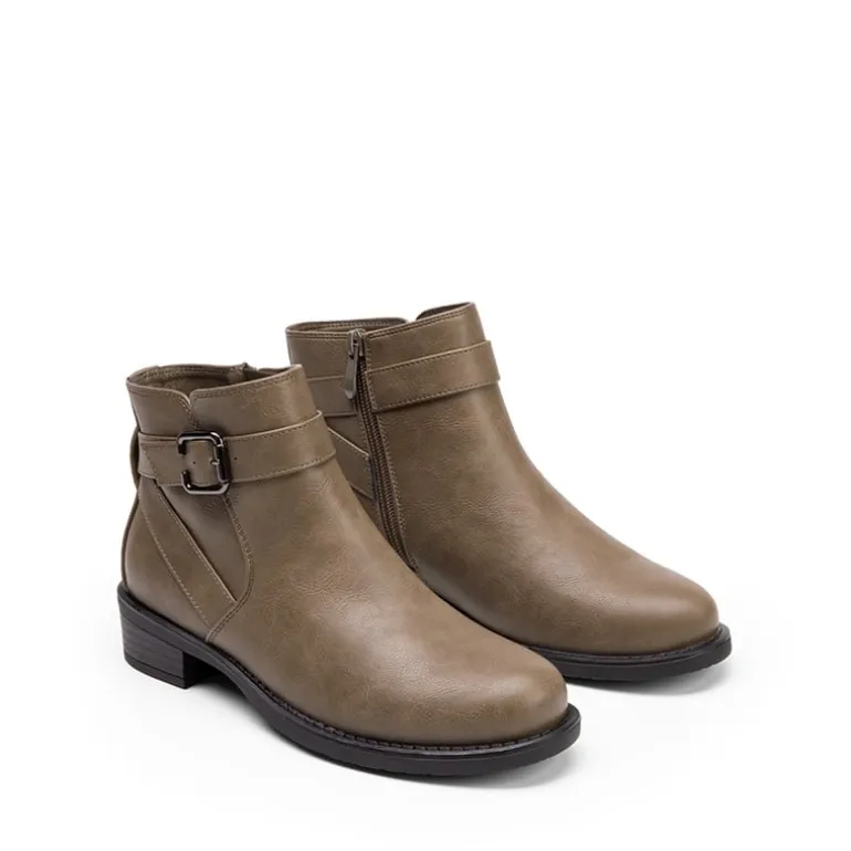 Comfortable Low Block Heel Ankle Boots