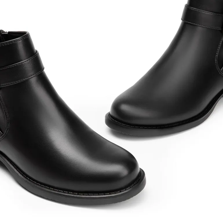 Comfortable Low Block Heel Ankle Boots