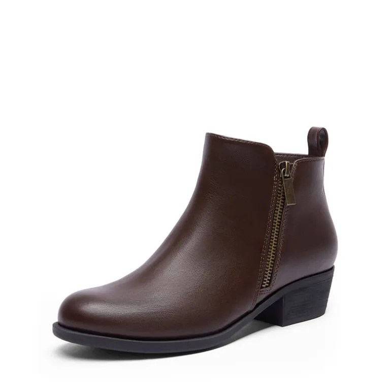 Comfortable Low Heel Ankle Boots