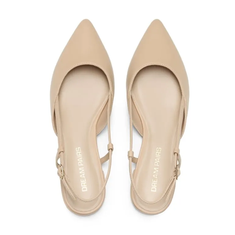 Comfortable Pointed-Toe Slingback Flats