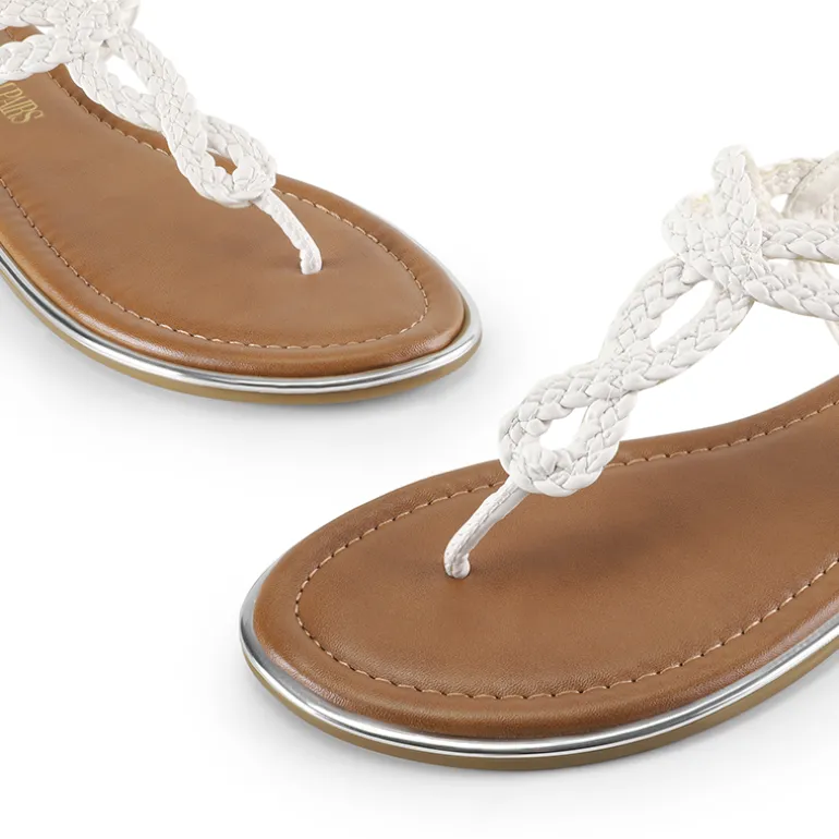 Comfortable T-Strap Thong Flat Sandals