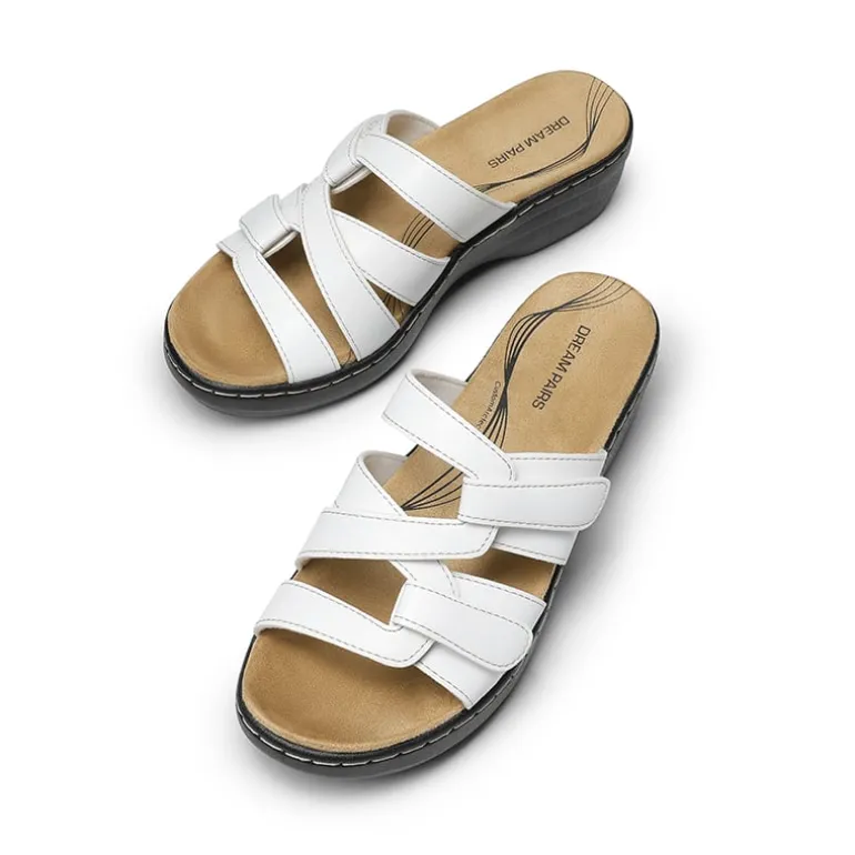 Comfort Arch Support Wedge Slide Sandals