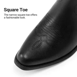 Comfort Square-toe Knee-high Cowboy Boots