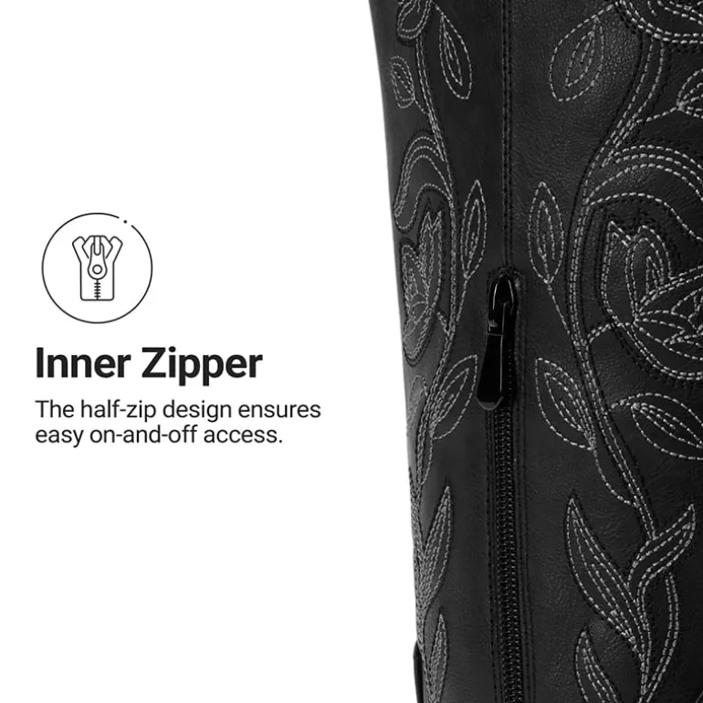 Comfort Square-toe Knee-high Cowboy Boots