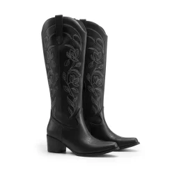 Comfort Square-toe Knee-high Cowboy Boots