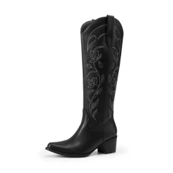 Comfort Square-toe Knee-high Cowboy Boots
