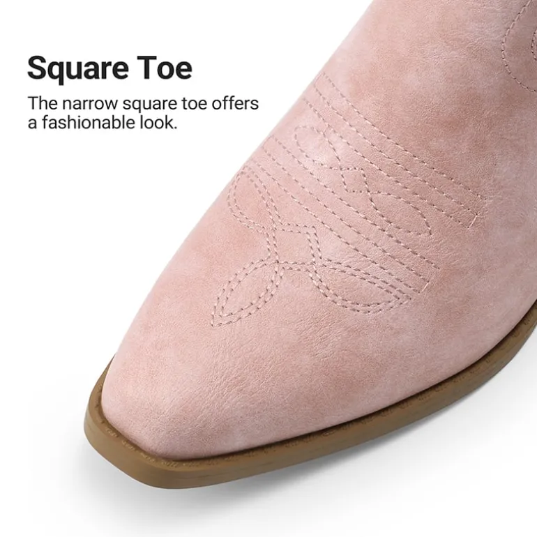 Comfort Square-toe Knee-high Cowboy Boots