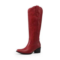 Comfort Square-toe Knee-high Cowboy Boots