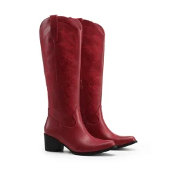 Comfort Square-toe Knee-high Cowboy Boots