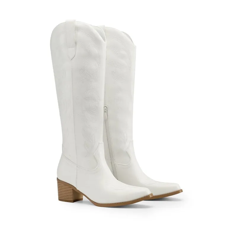 Comfort Square-toe Knee-high Cowboy Boots