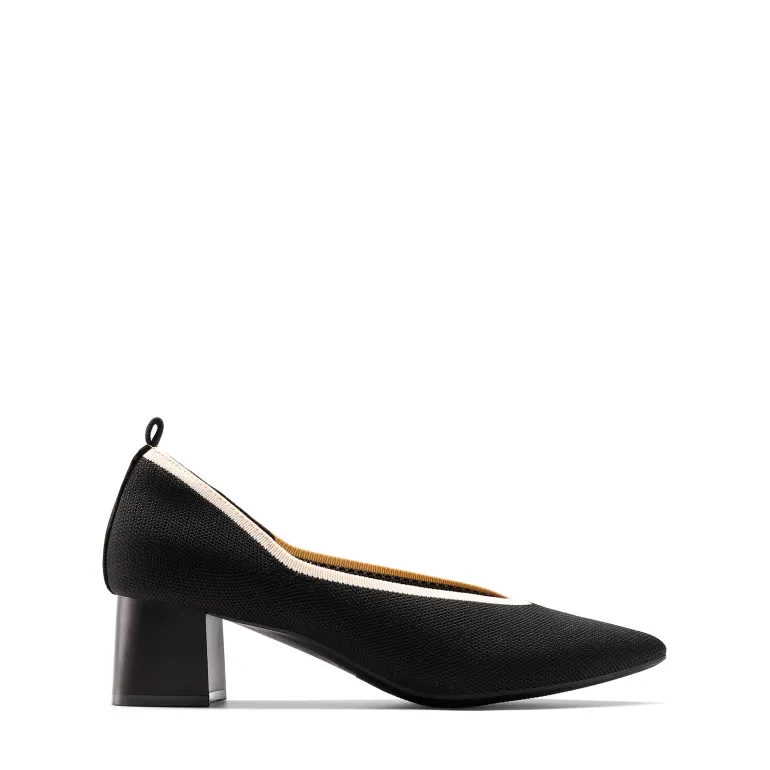 Comfy Chunky Heel Knit Pumps