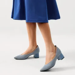 Comfy Chunky Heel Knit Pumps