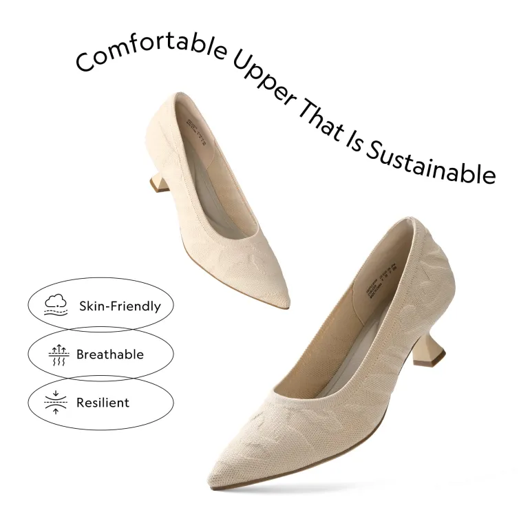 Comfy Low Heel Pumps
