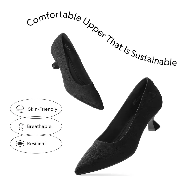 Comfy Low Heel Pumps