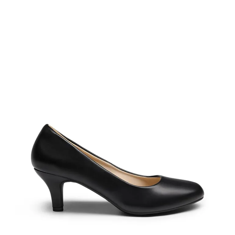 Comfy Round Toe Low Heel Pumps