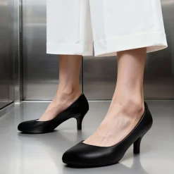 Comfy Round Toe Low Heel Pumps