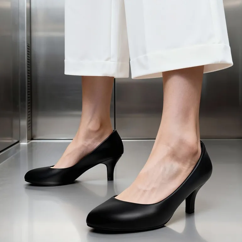 Comfy Round Toe Low Heel Pumps