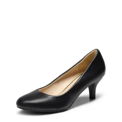 Comfy Round Toe Low Heel Pumps