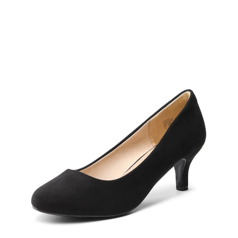 Comfy Round Toe Low Heel Pumps